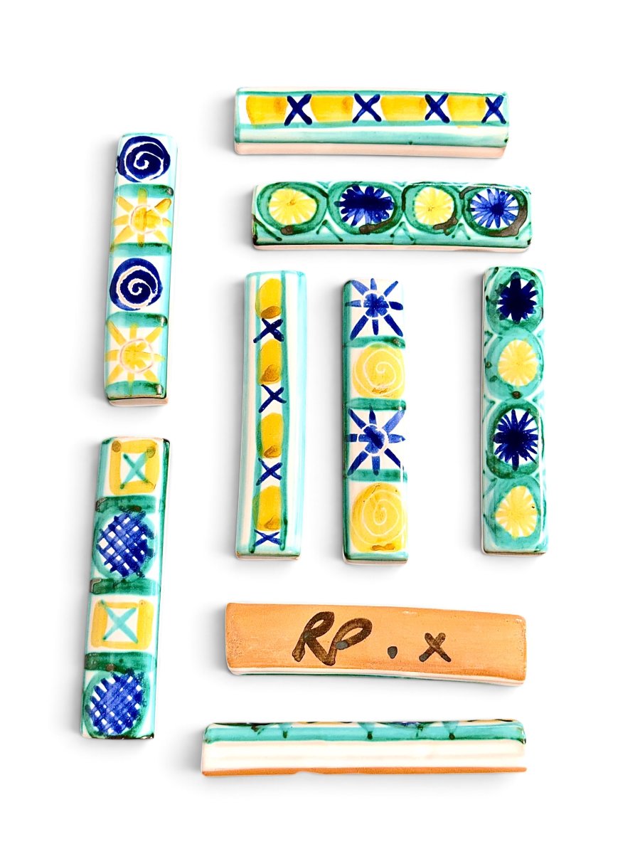 Set Of 9 Ceramic Knife Holders By Robert Picault (vallauris), France, Circa 1960