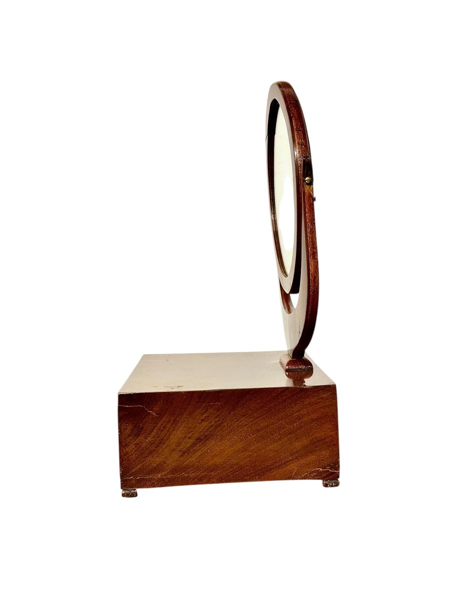 French Restoration Period Dressing Table Mirror With Drawer, Circa 1820-photo-3