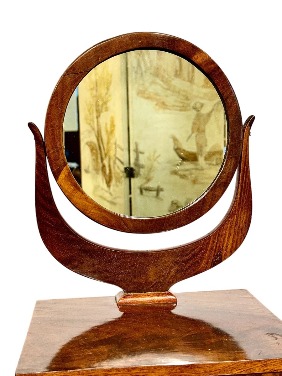 French Restoration Period Dressing Table Mirror With Drawer, Circa 1820-photo-5