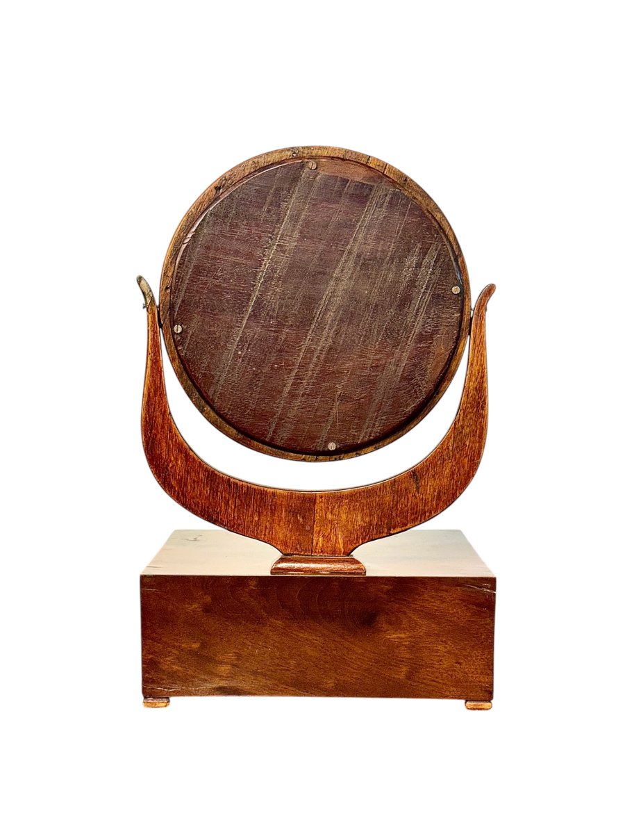 French Restoration Period Dressing Table Mirror With Drawer, Circa 1820-photo-6