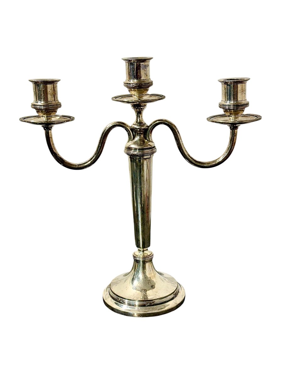 Paire de candélabres français en métal argenté par Victor Saglier, vers 1880-photo-1