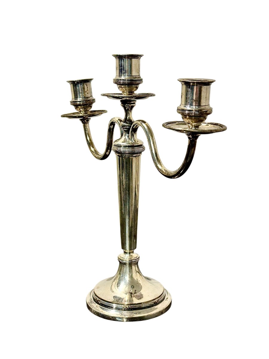 Paire de candélabres français en métal argenté par Victor Saglier, vers 1880-photo-6
