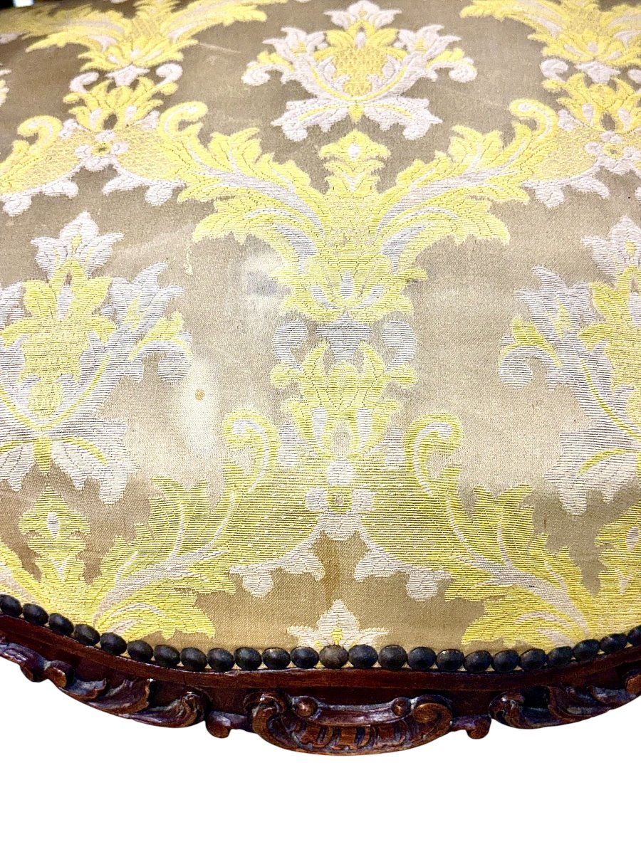 Louis XV Style Carved Walnut Bergère Armchair, France 19th Century-photo-2