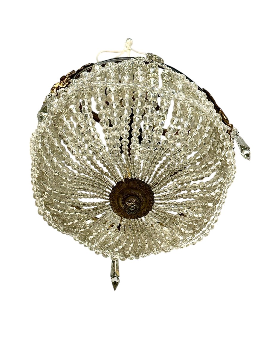 French Louis XVI Style Gilt Bronze And Cut Glass Chandelier, Circa 1900-photo-7