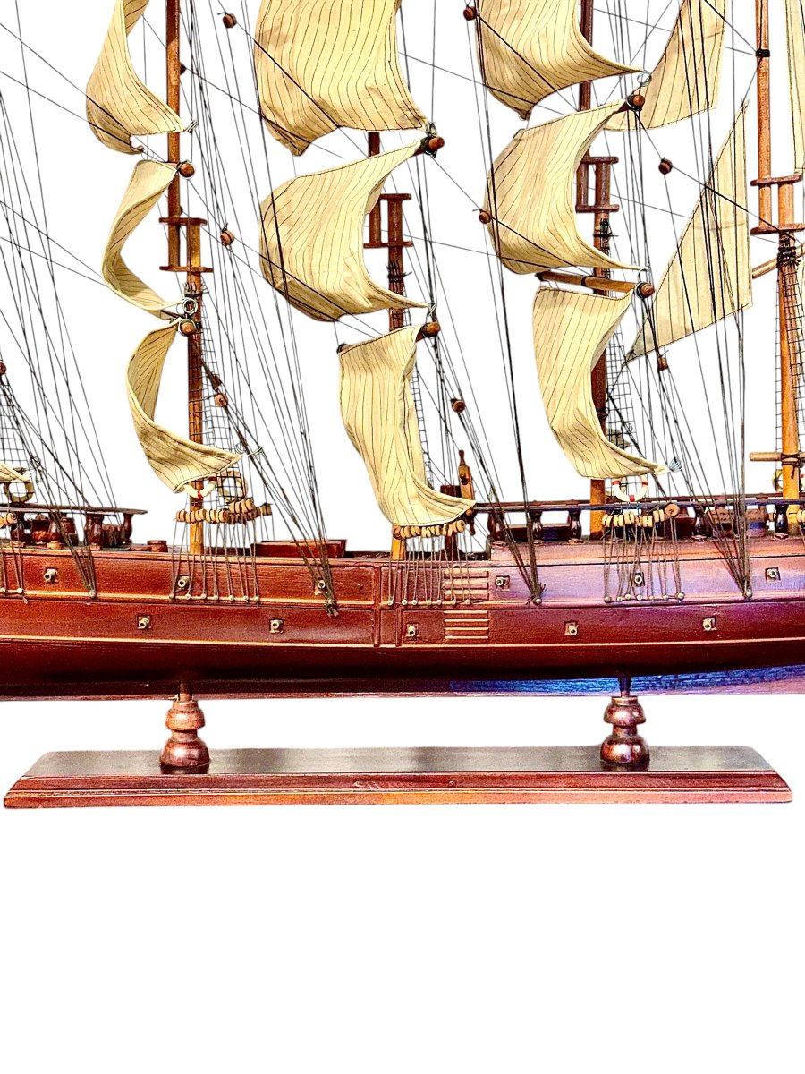 Grande maquette de barque à cinq mâts du XXe siècle, style « France II »-photo-2