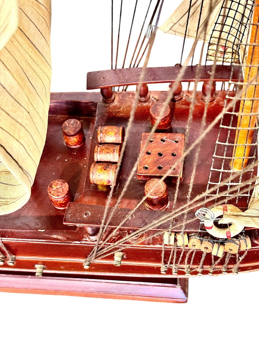 Grande maquette de barque à cinq mâts du XXe siècle, style « France II »-photo-6