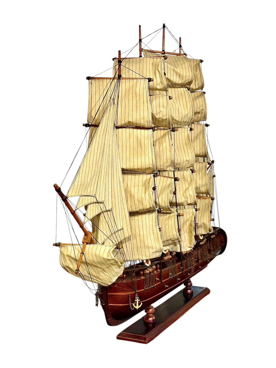 Grande maquette de barque à cinq mâts du XXe siècle, style « France II »-photo-8