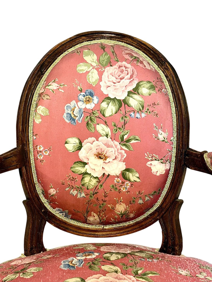 Paire de fauteuils d'époque Louis XVI en hêtre, France, vers 1775-photo-3