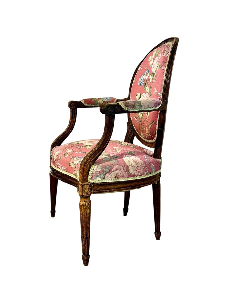 Paire de fauteuils d'époque Louis XVI en hêtre, France, vers 1775-photo-1
