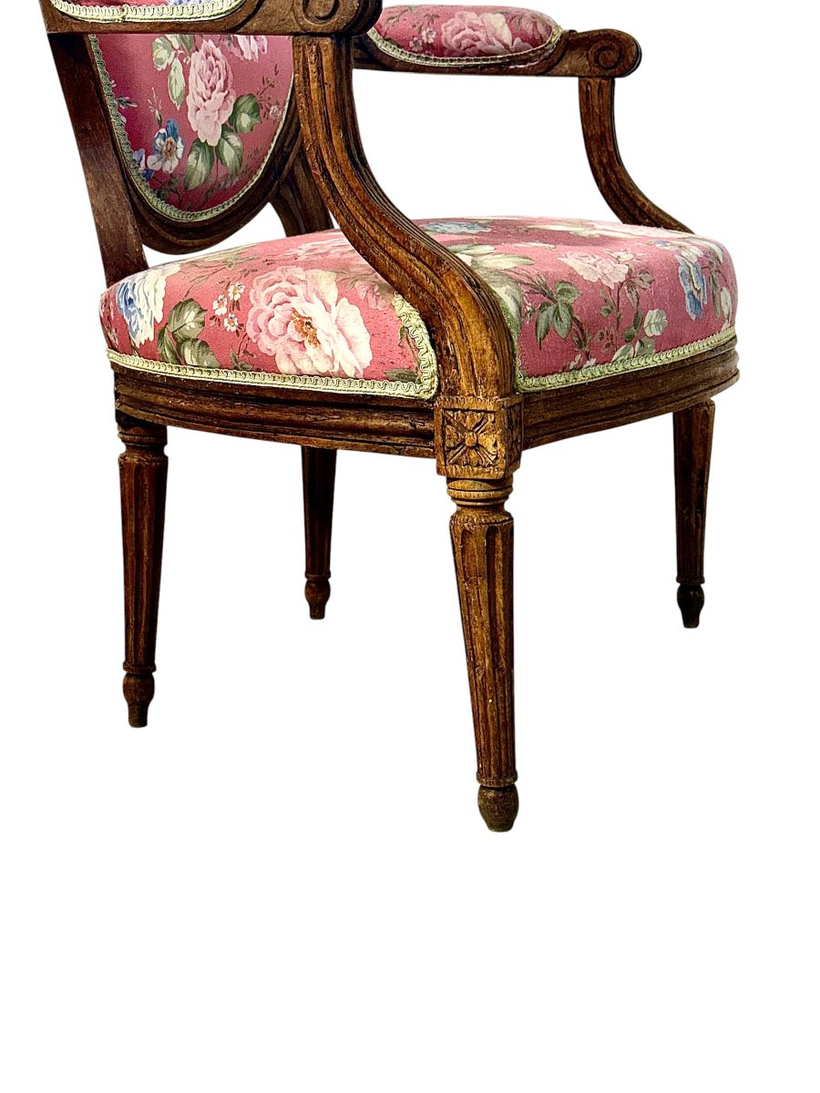 Paire de fauteuils d'époque Louis XVI en hêtre, France, vers 1775-photo-3