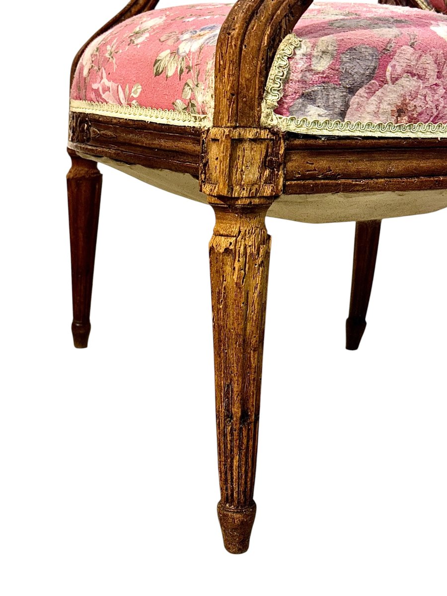 Paire de fauteuils d'époque Louis XVI en hêtre, France, vers 1775-photo-5