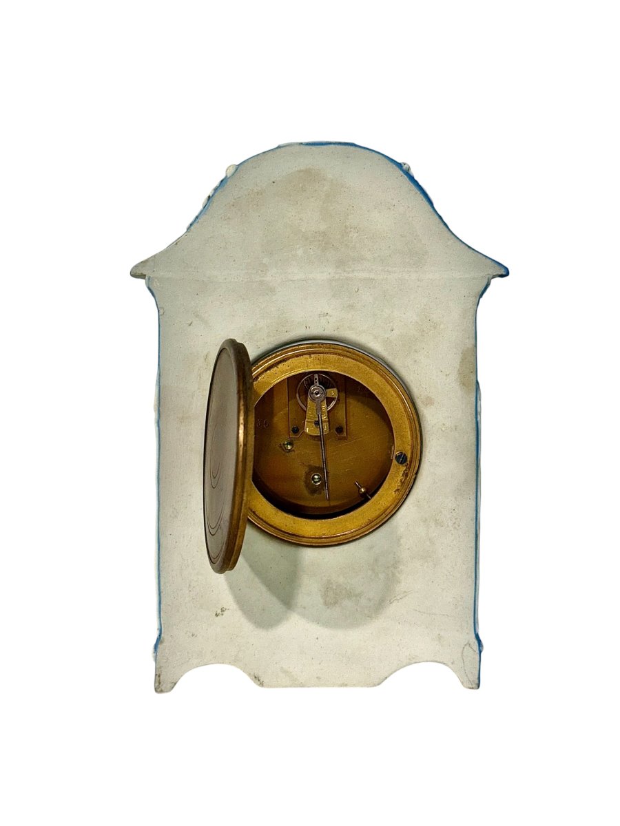 Horloge Wedgwood en Jasperware bleu du XIXe siècle, vers 1890-photo-6