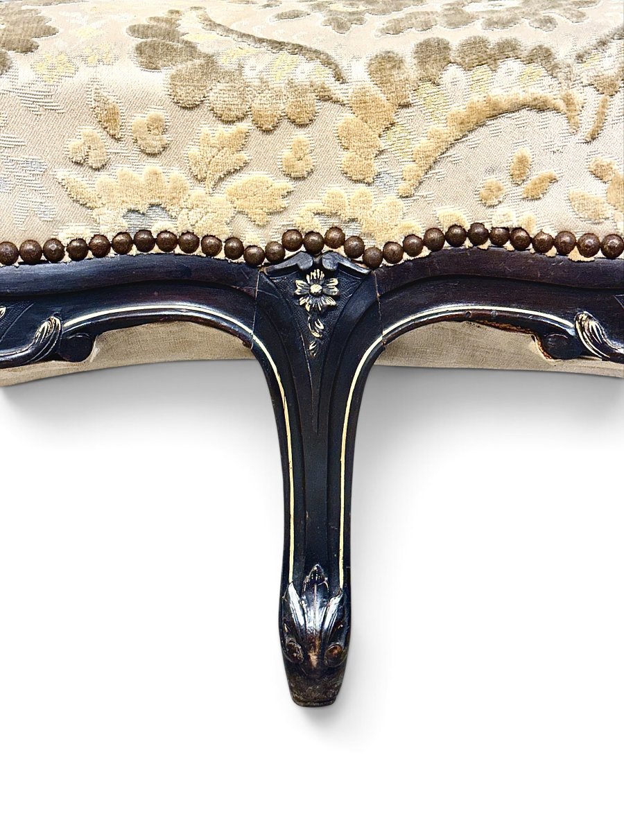 Grand Canapé d'époque Napoléon III en hêtre sculpté et doré, France vers 1860-photo-2