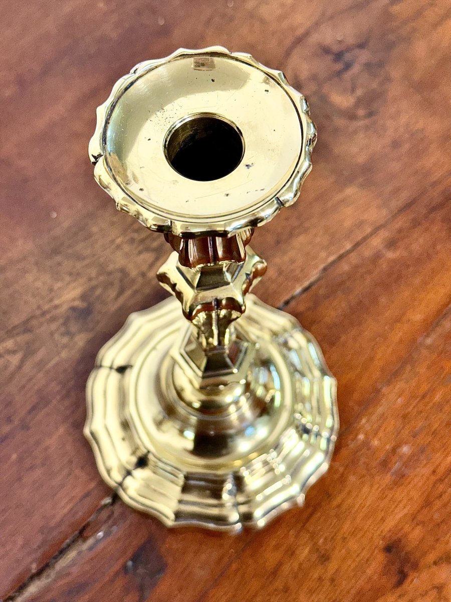 Paire de bougeoirs français du XIXe siècle en bronze doré de style Louis XV-photo-7