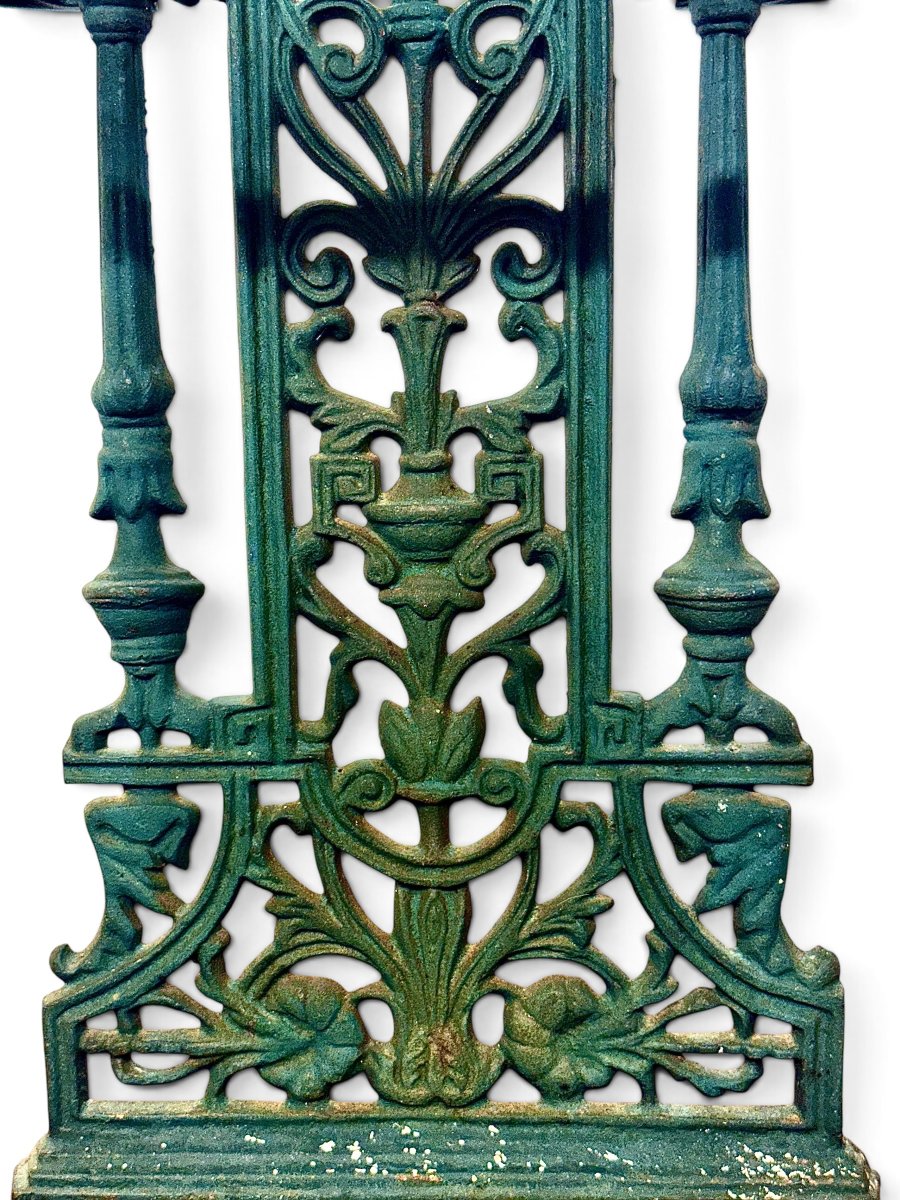 Victorian British Cast-iron Umbrella Stand With Tray, Circa 1880-photo-5