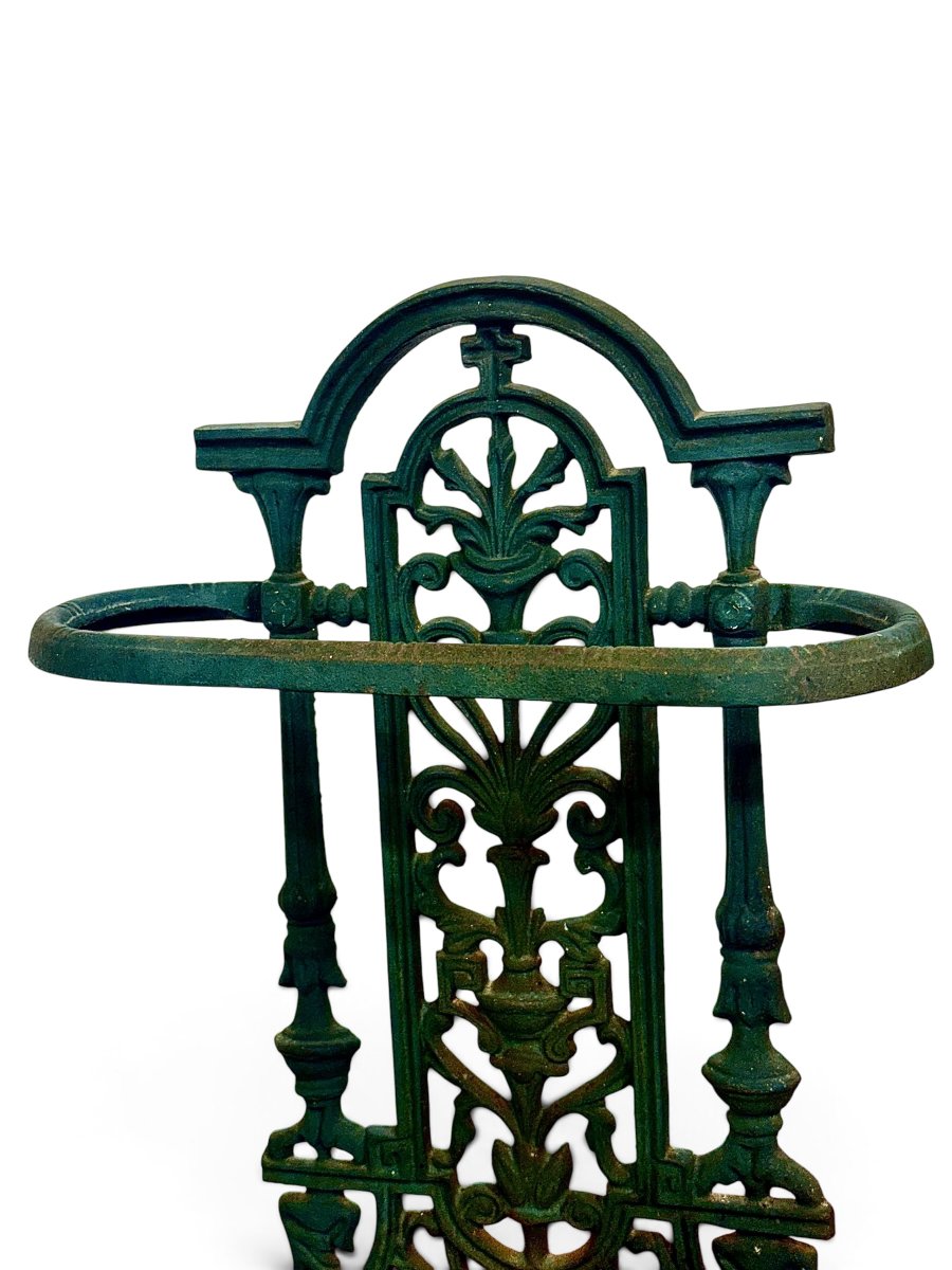 Victorian British Cast-iron Umbrella Stand With Tray, Circa 1880-photo-6