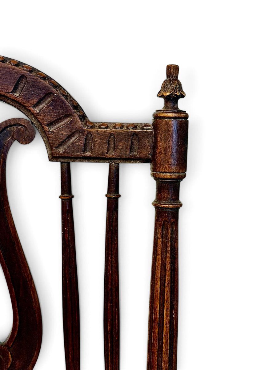 Pair Of French Napoleon III Lyre Back Chairs, Circa 1880-photo-6