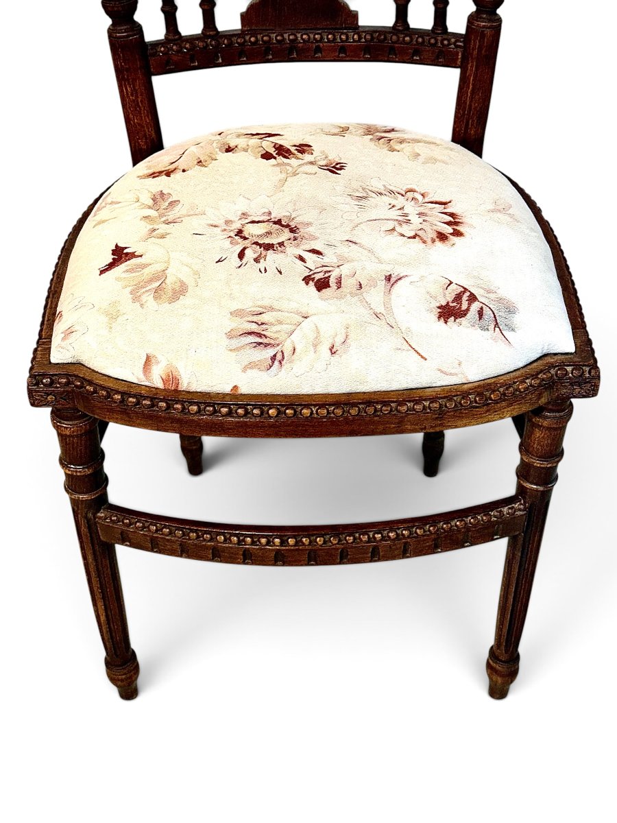 Pair Of French Napoleon III Lyre Back Chairs, Circa 1880-photo-7