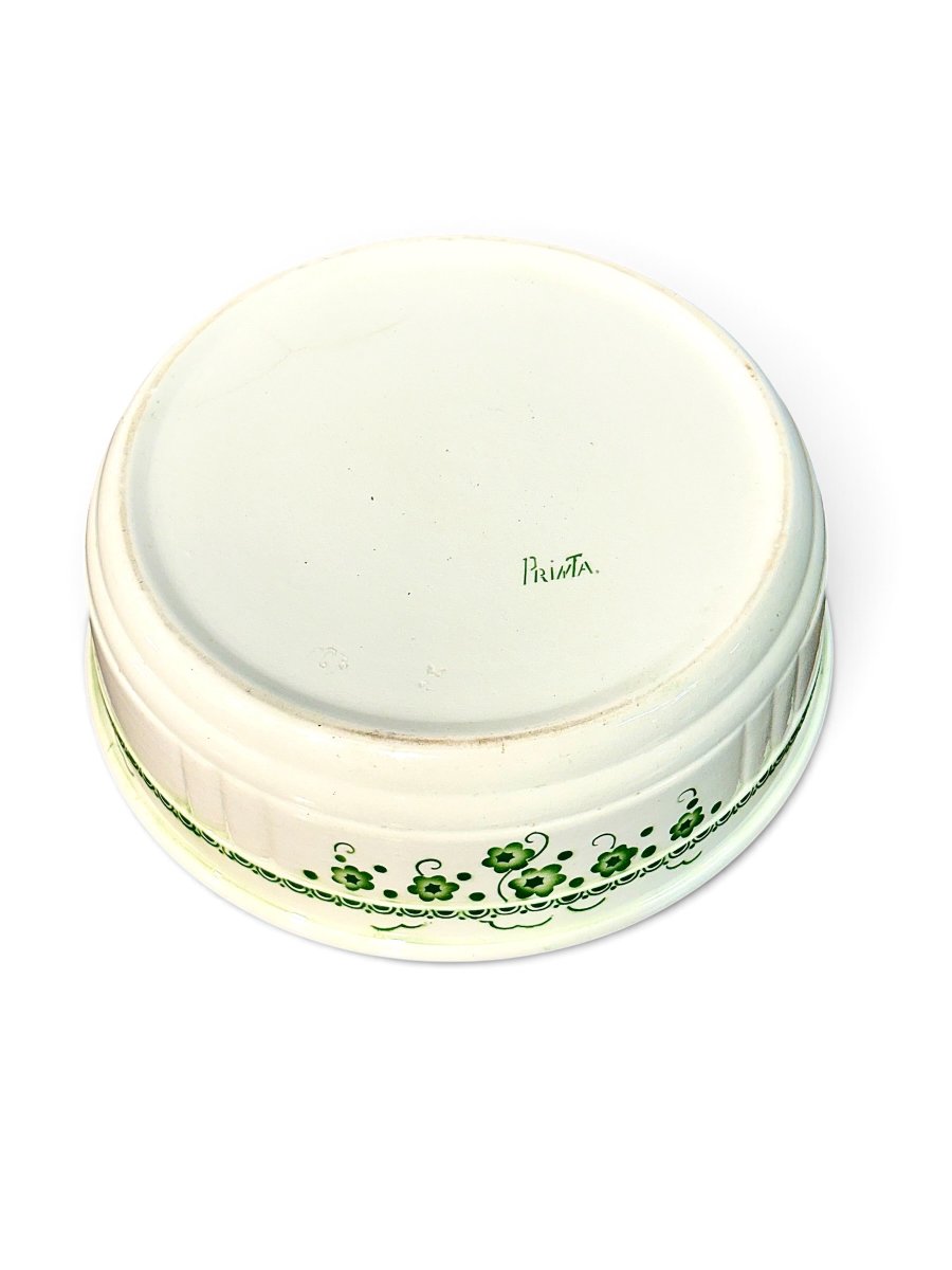 Circa 1930 French Art Deco Period Glazed Ceramic Wash Basin-photo-4