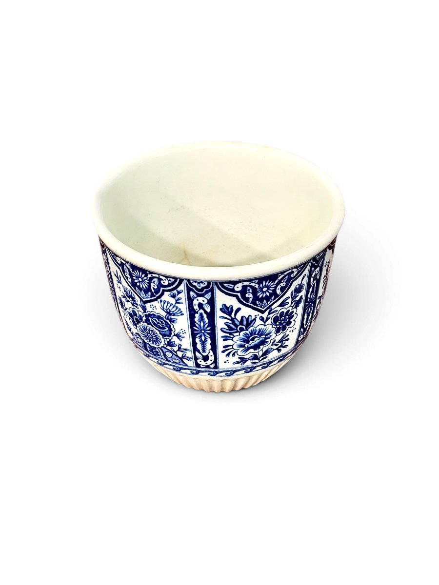19th Century Petrus Regout Maastricht “delfts” Blue & White Cachepot-photo-3