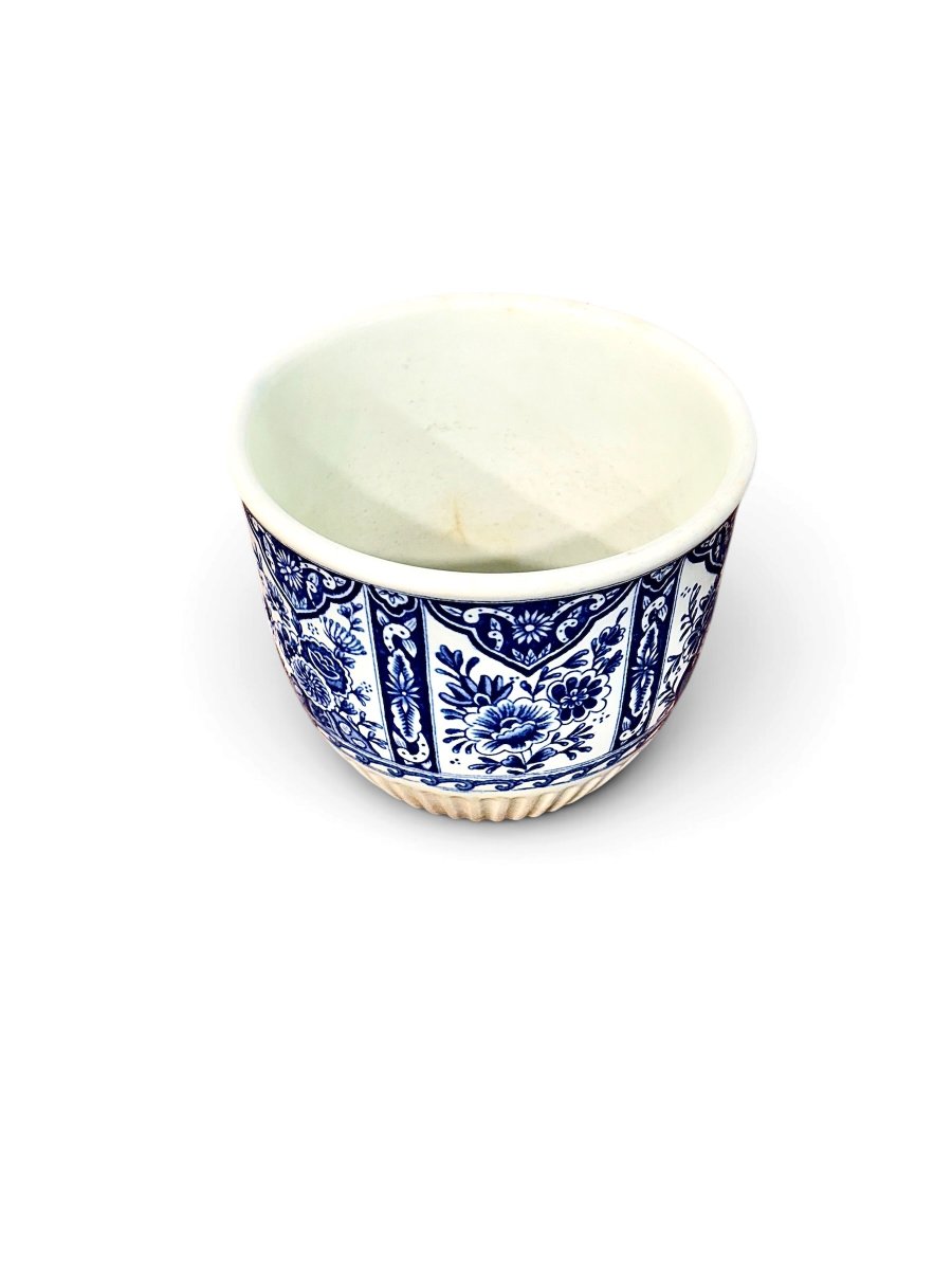 19th Century Petrus Regout Maastricht “delfts” Blue & White Cachepot-photo-4