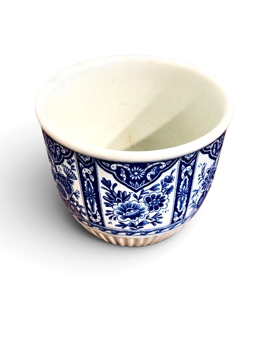 19th Century Petrus Regout Maastricht “delfts” Blue & White Cachepot-photo-7