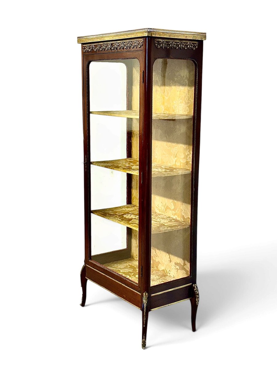 Vitrine française XIXe siècle à décor de bronze doré-photo-3