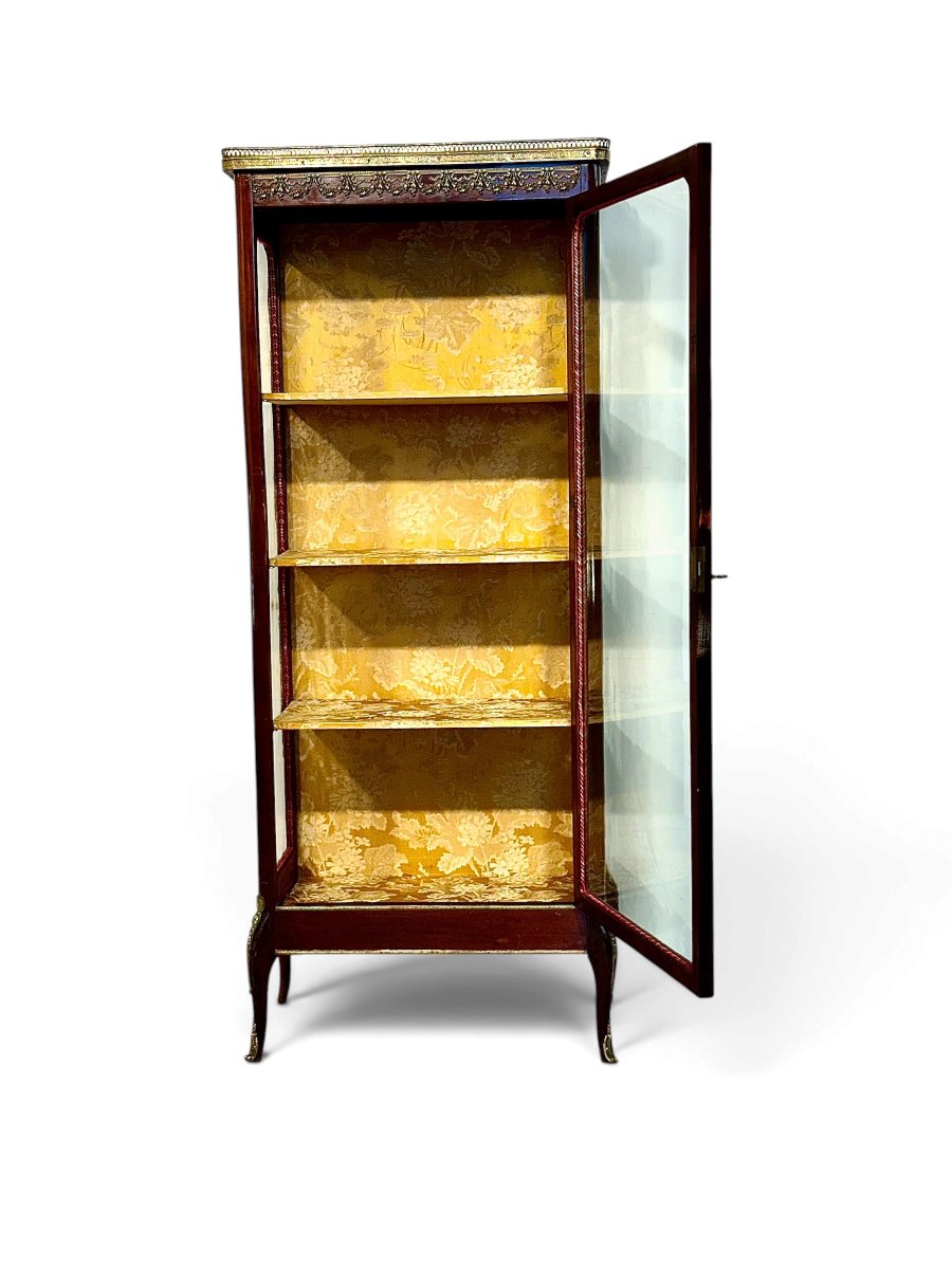 Vitrine française XIXe siècle à décor de bronze doré-photo-4