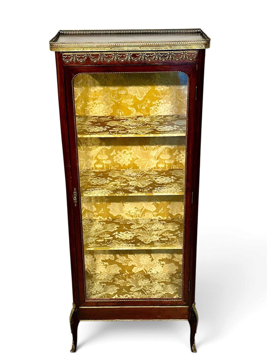 Vitrine française XIXe siècle à décor de bronze doré-photo-1