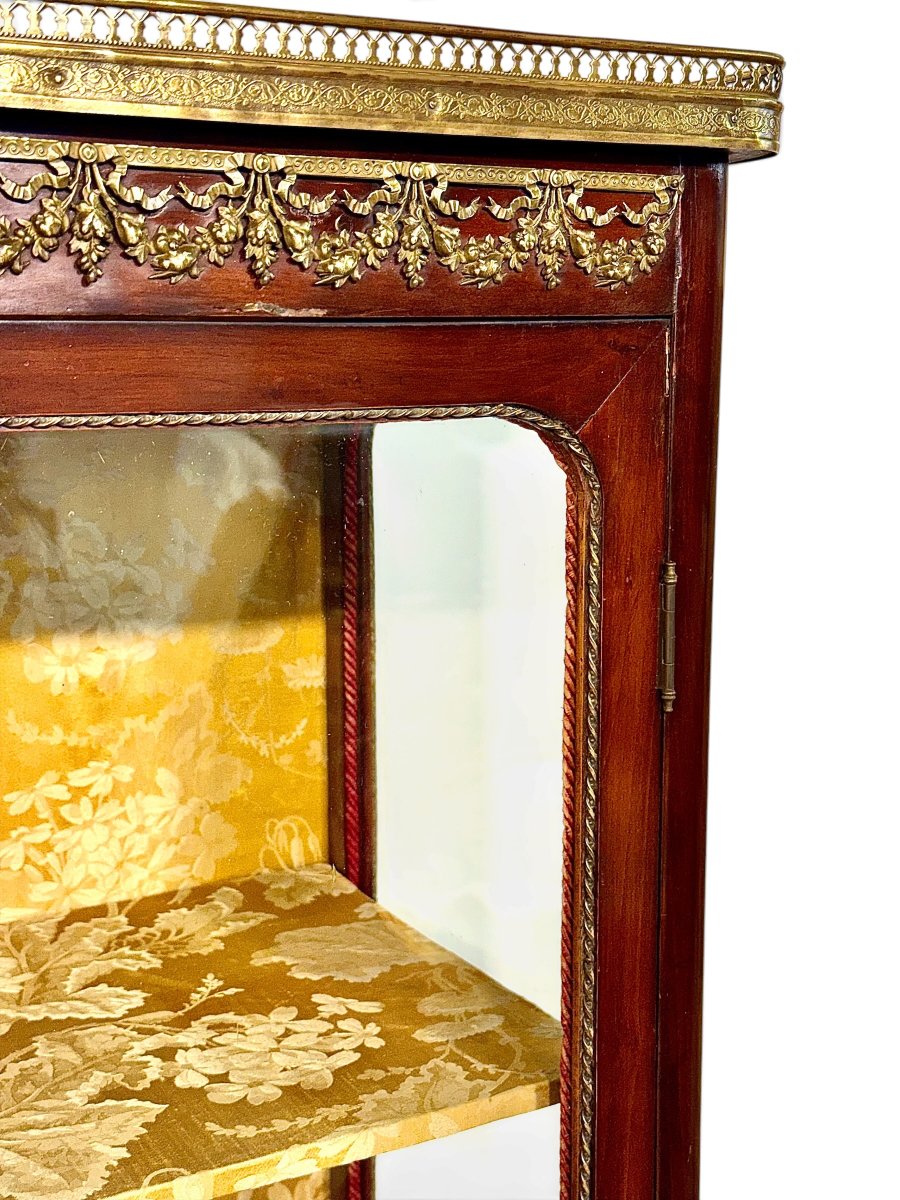 Vitrine française XIXe siècle à décor de bronze doré-photo-5