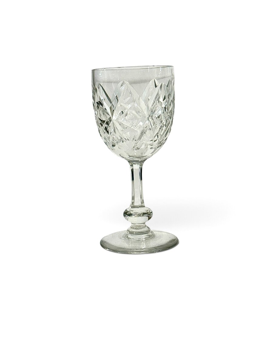 Suite de 11 verres Baccarat modèle Burgos en cristal taillé, France-photo-2