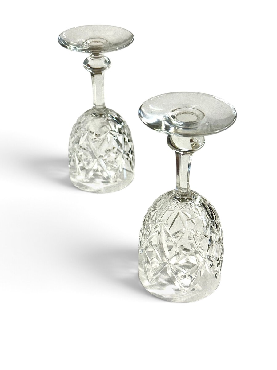 Suite de 11 verres Baccarat modèle Burgos en cristal taillé, France-photo-6