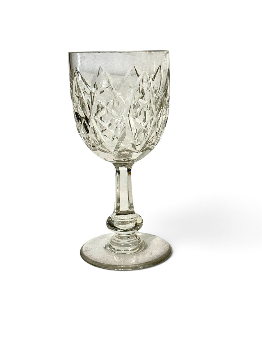 Suite de 8 verres Baccarat modèle Burgos en cristal taillé, France-photo-2