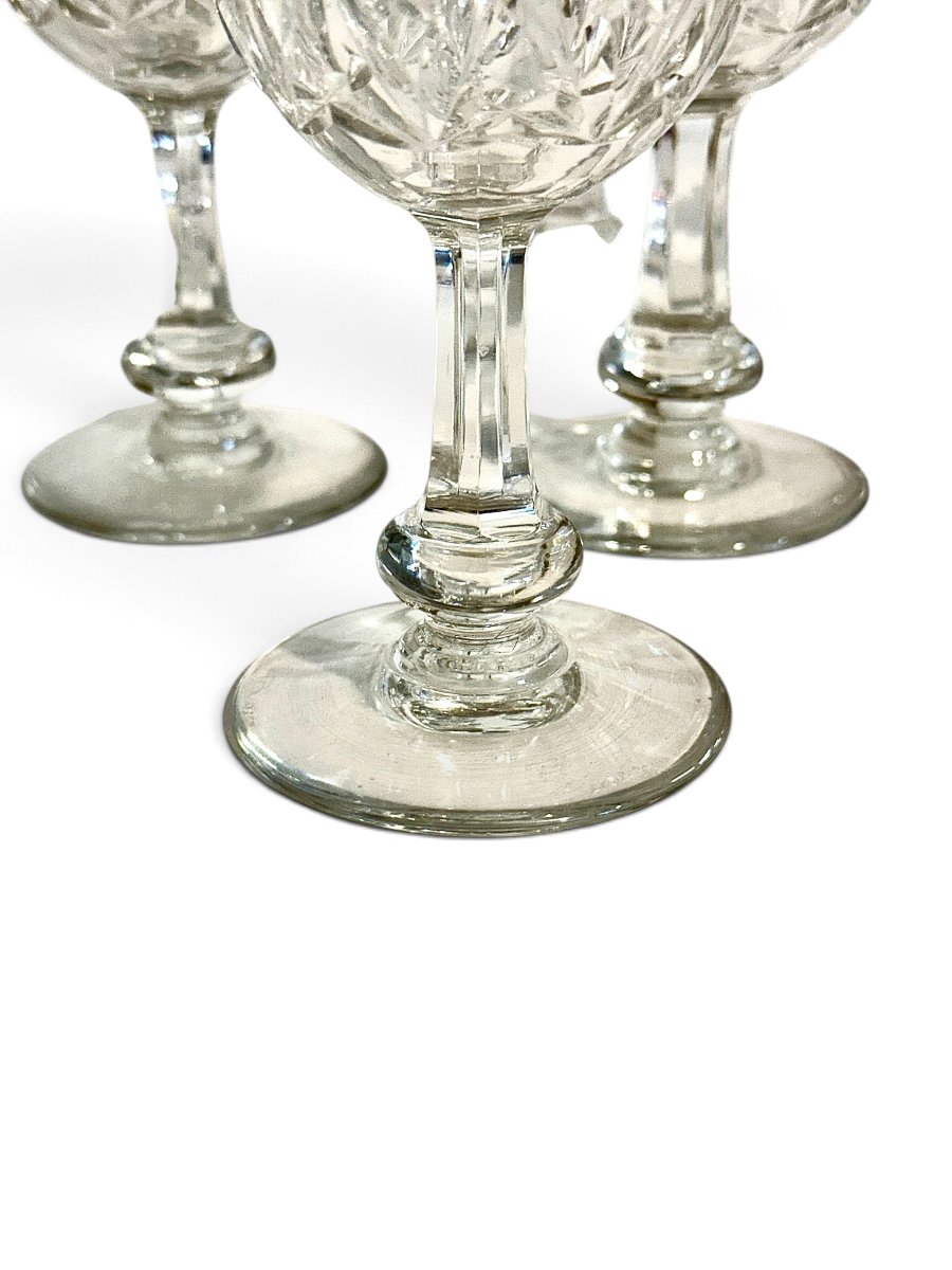 Suite de 8 verres Baccarat modèle Burgos en cristal taillé, France-photo-6