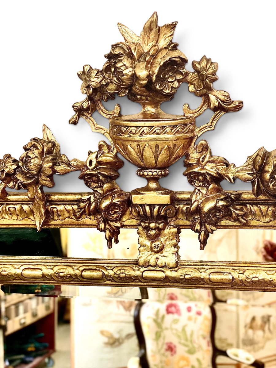 French Napoleon III Giltwood Pareclose Mirror, 19th Century-photo-3