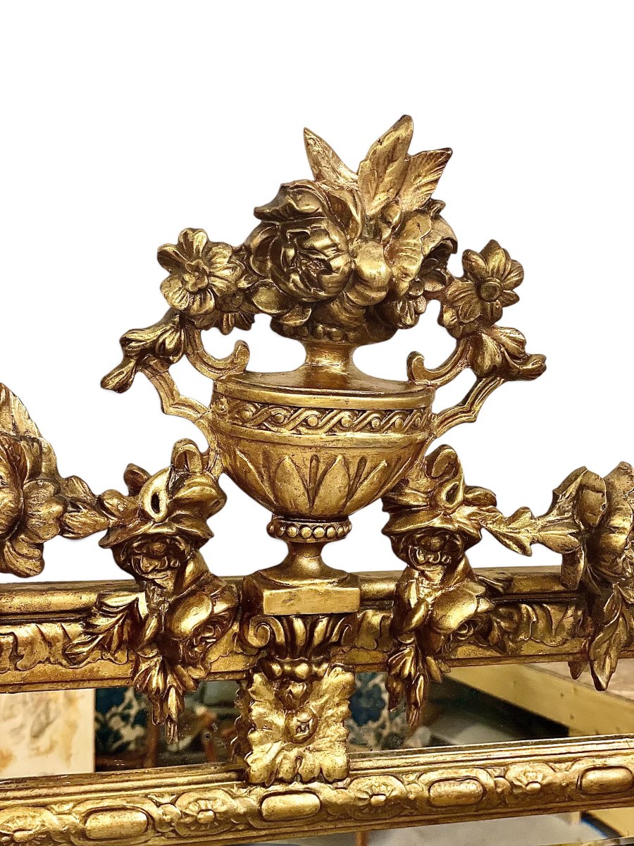 French Napoleon III Giltwood Pareclose Mirror, 19th Century-photo-4