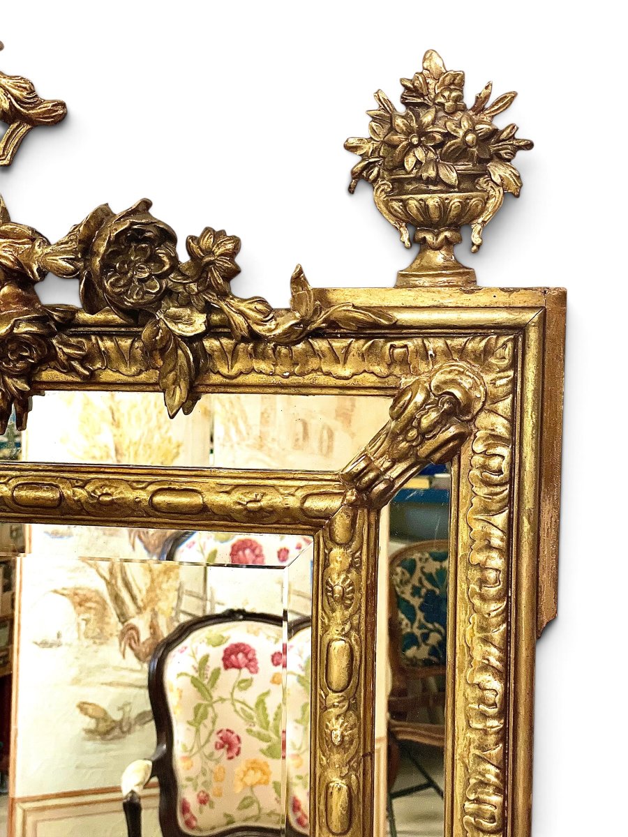 French Napoleon III Giltwood Pareclose Mirror, 19th Century-photo-5