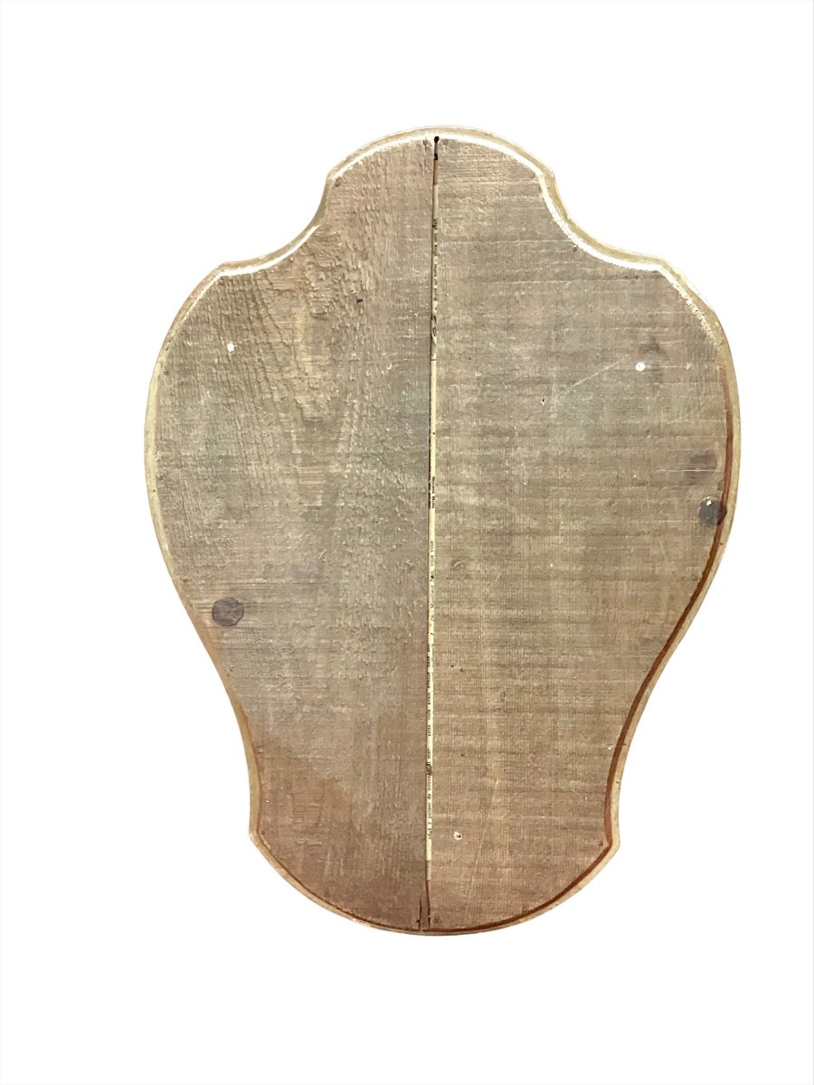 Miroir français chantourné en bois doré du XIXe siècle-photo-2