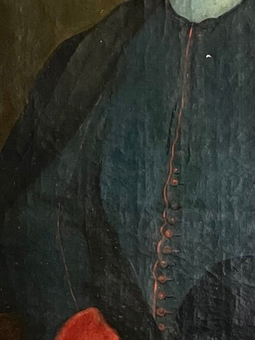Portrait d’un ecclésiastique par Amedeo Augero, huile sur toile, 1857-photo-2