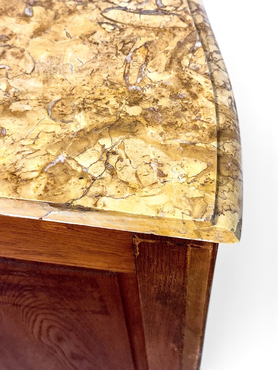 French Louis XV Style Rosewood Chiffonier With Siena Marble, Circa 1890-photo-7