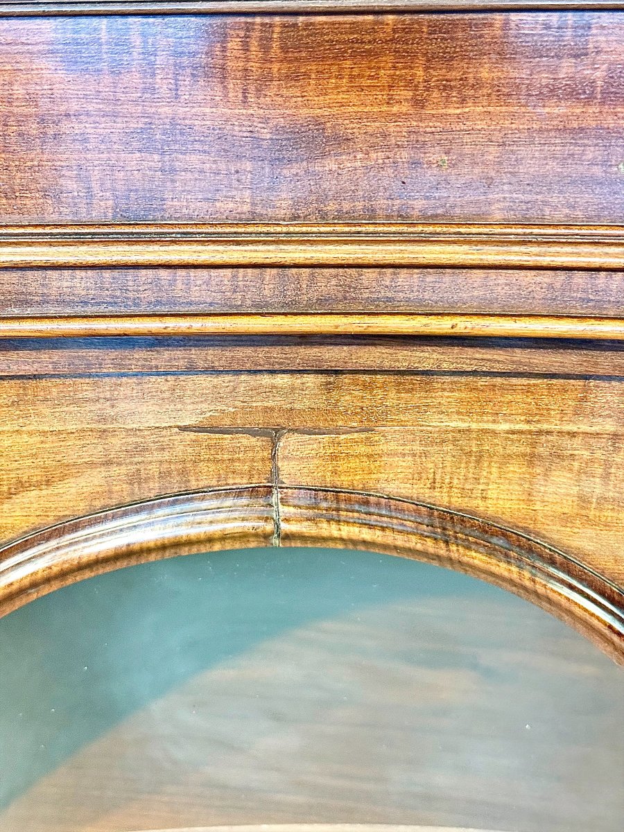 19th Century French Mahogany Display Cabinet With Oval Doors-photo-6