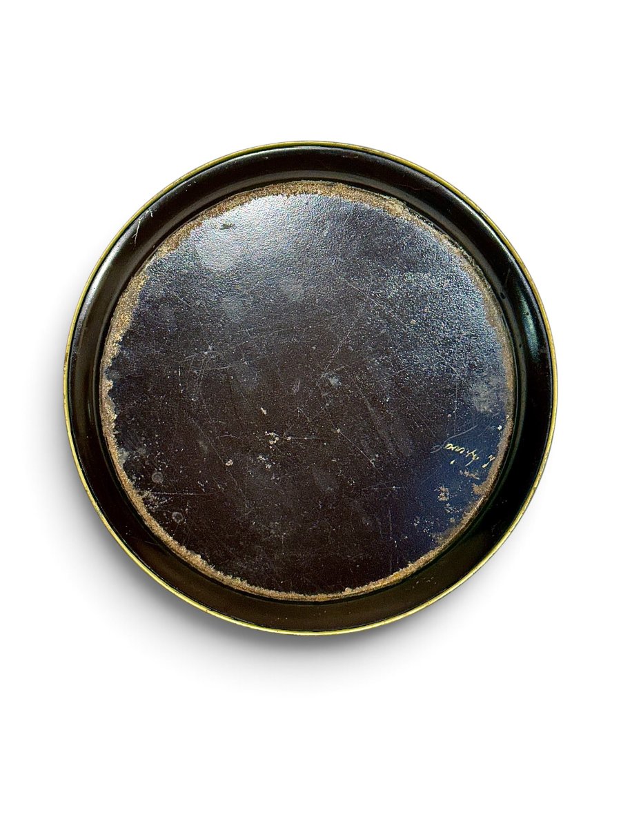 19th Century Napoleon III Hand-painted Floral Tole Tray-photo-3