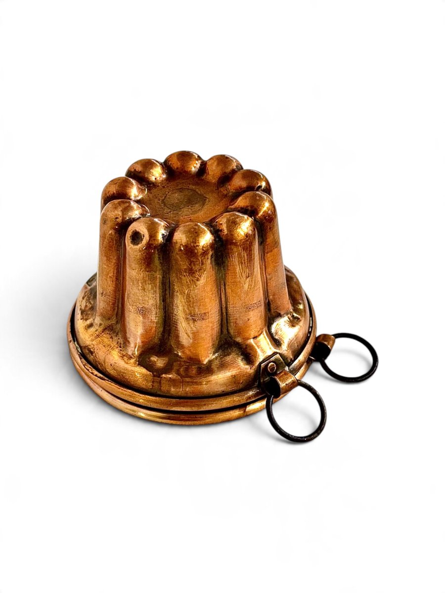Pair Of 19th Century French Copper Canelé Cake Molds-photo-4