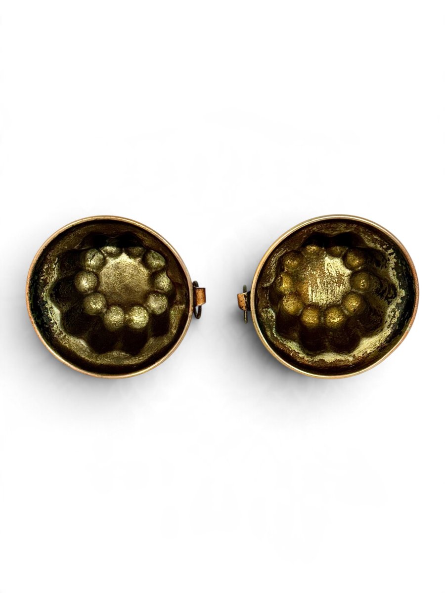 Pair Of 19th Century French Copper Canelé Cake Molds-photo-4