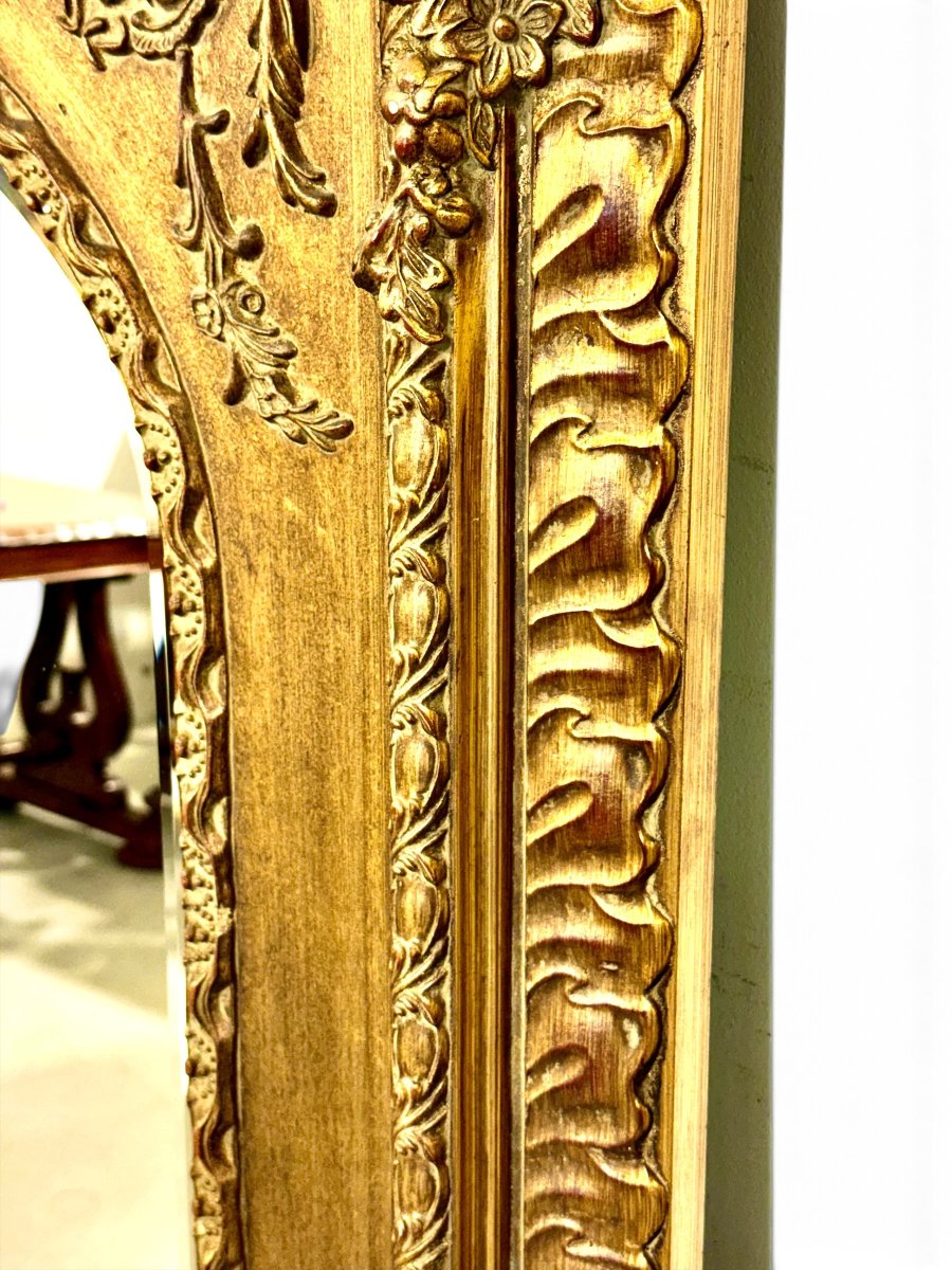 20th Century French Louis XV Style Giltwood Mirror, Circa 1950-photo-1