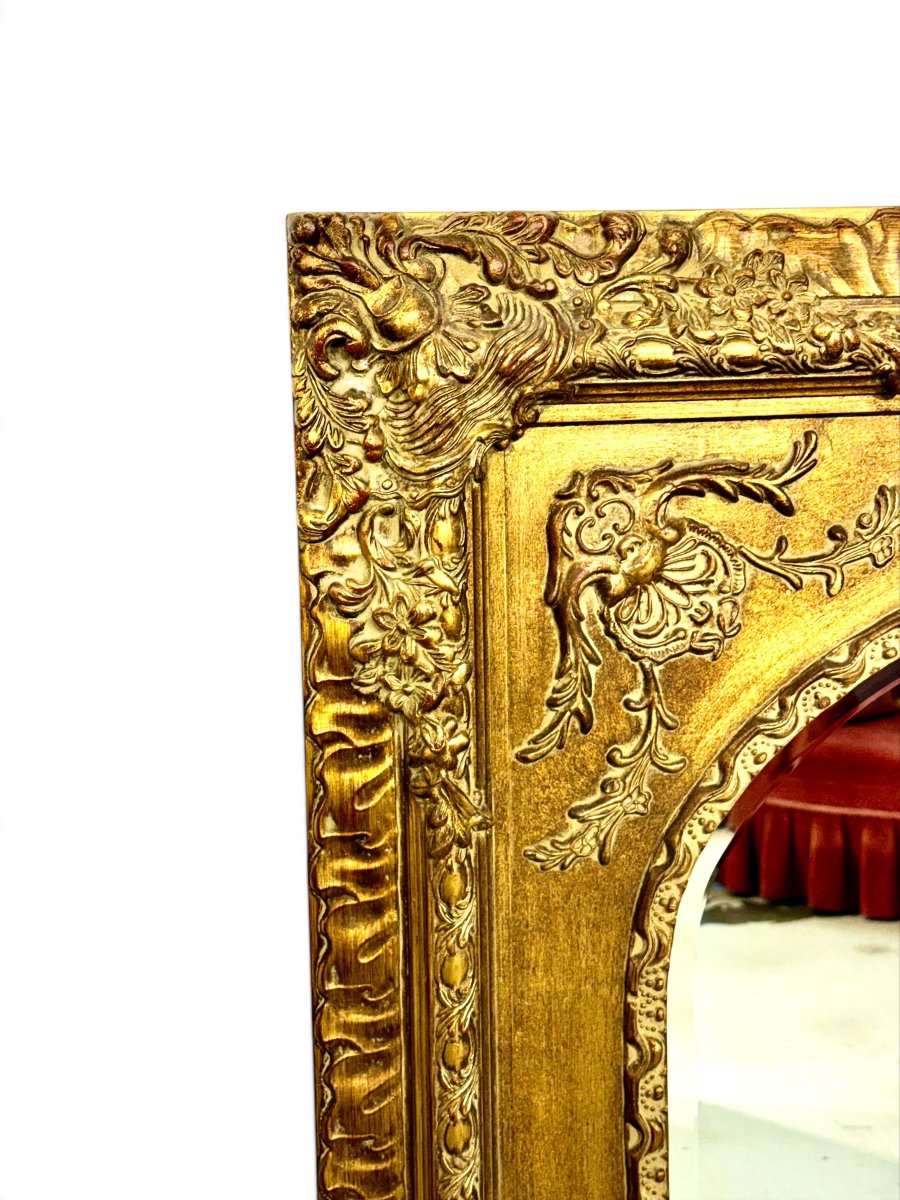 20th Century French Louis XV Style Giltwood Mirror, Circa 1950-photo-3