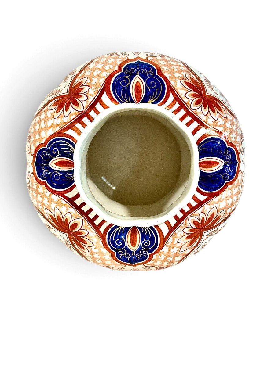 Grande potiche couverte en céramique polychrome chinoise, XXe siècle-photo-6
