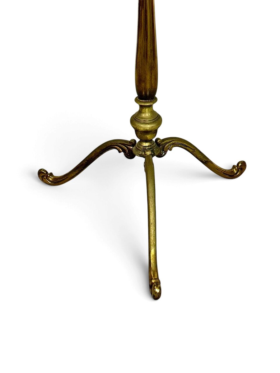Louis XVI Style Brass Gueridon Side Table, Early 20th Century-photo-1