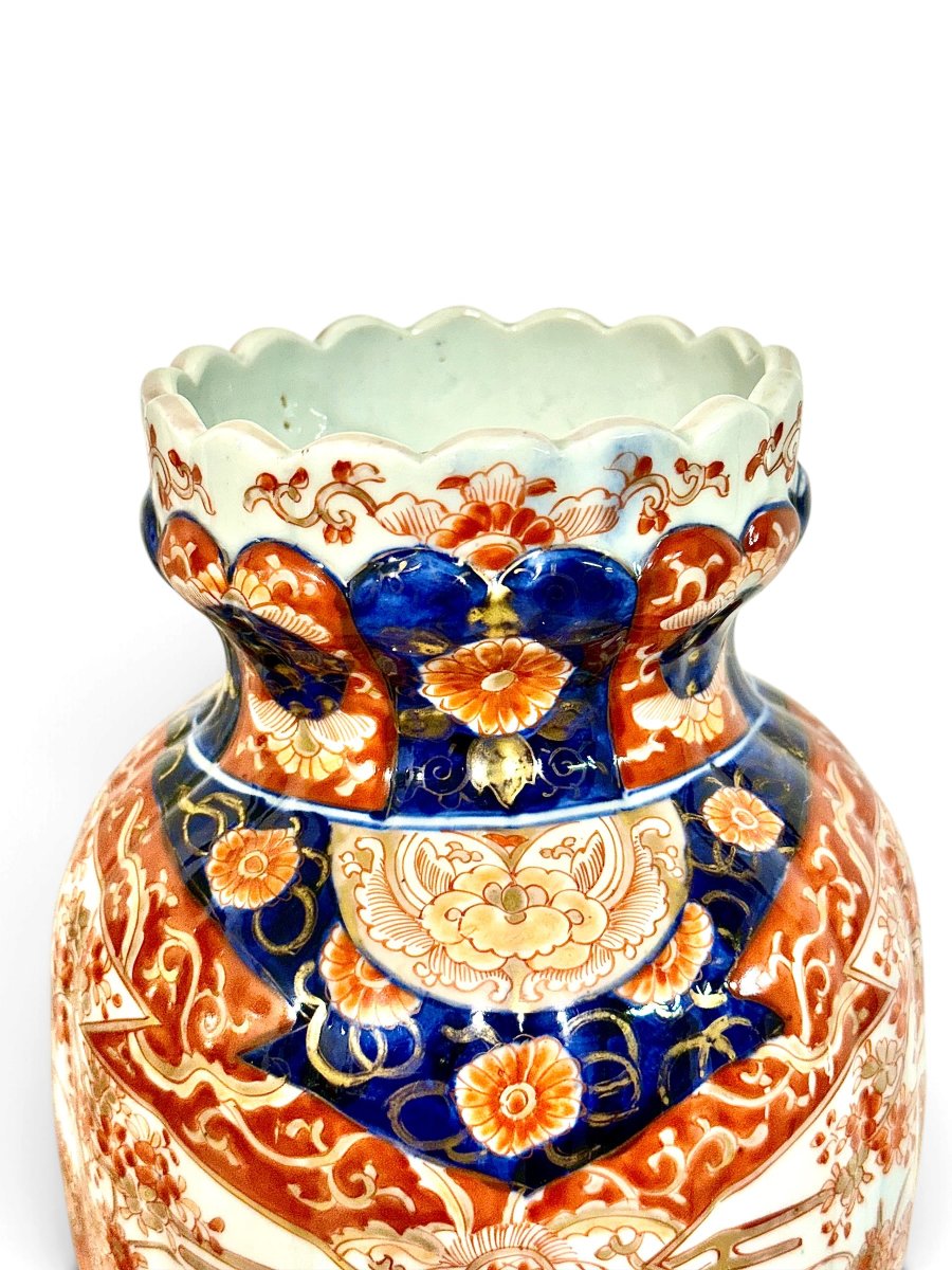 Pair Of Japanese Imari Porcelain Vases, Late 19th Century-photo-6