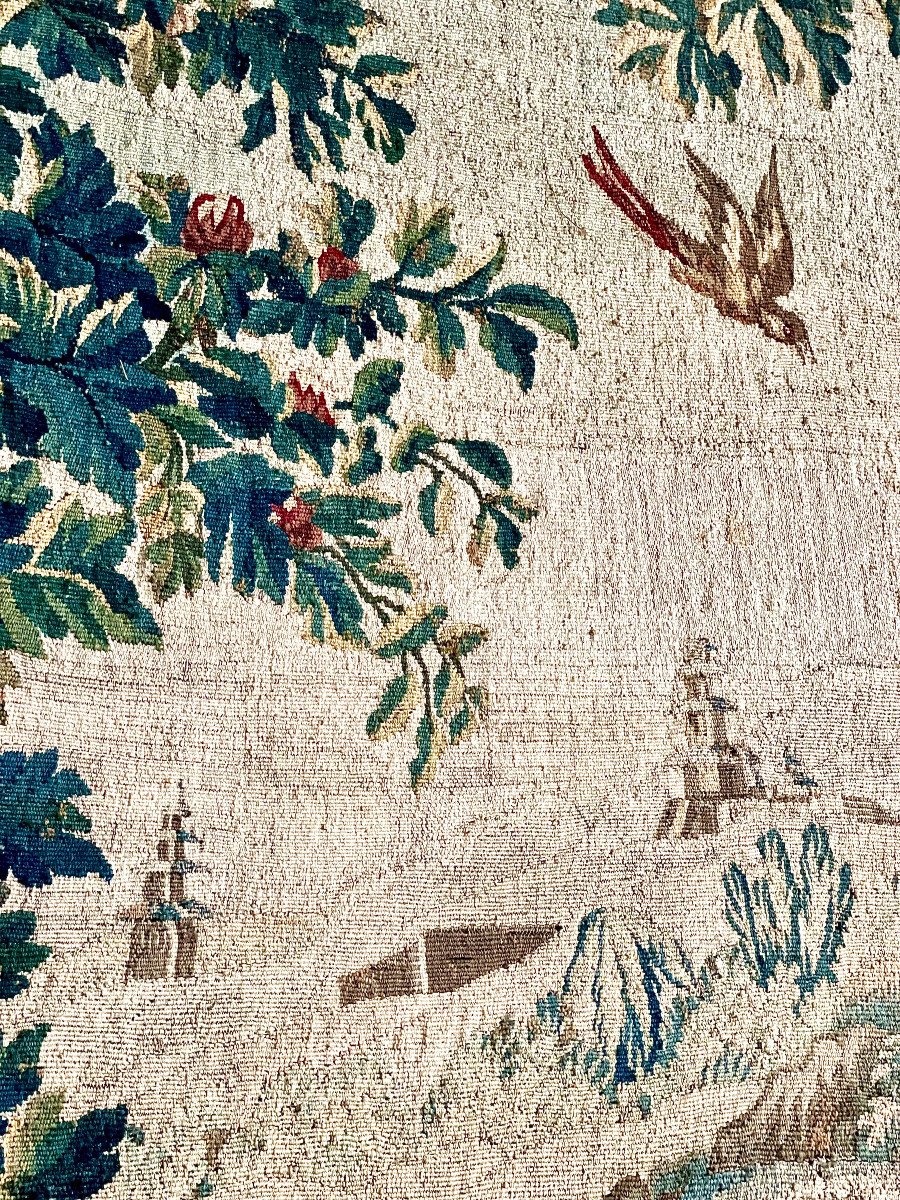 Tapisserie Pastorale d'Aubusson, France XVIIIe Siècle.-photo-1